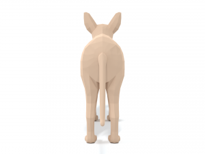 low poly cartoon sphynx cat 3D मॉडल