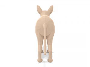 low poly cartoon sphynx cat 3D Model