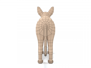 low poly cartoon sphynx cat 3D मॉडल