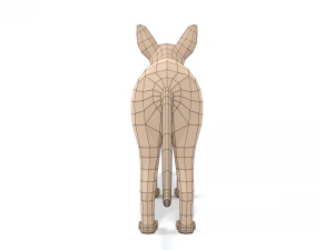 low poly cartoon sphynx cat 3D Model