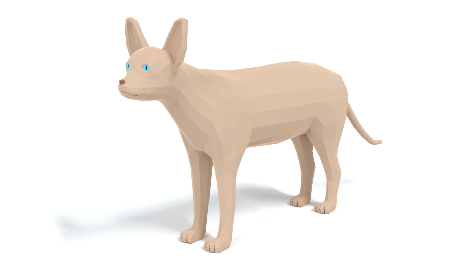 low poly cartoon sphynx cat 3D Model .c4d .max .obj .3ds .fbx .stl .blend 