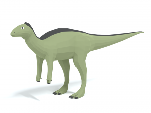 low poly cartoon dysalotosaurus dinosaur 3D Model