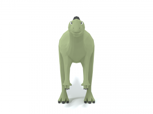 low poly cartoon dysalotosaurus dinosaur 3Dモデル