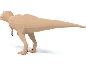 low poly cartoon tyrannosaurus t-rex dinosaur 3D Model