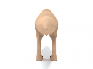 low poly cartoon tyrannosaurus t-rex dinosaur 3D मॉडल