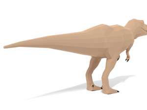 low poly cartoon tyrannosaurus t-rex dinosaur 3D मॉडल