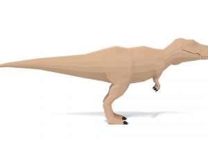 low poly cartoon tyrannosaurus t-rex dinosaur 3D मॉडल