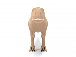 low poly cartoon tyrannosaurus t-rex dinosaur 3D मॉडल