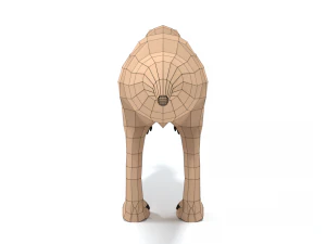 low poly cartoon tyrannosaurus t-rex dinosaur 3D Model
