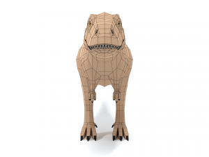 low poly cartoon tyrannosaurus t-rex dinosaur 3D मॉडल