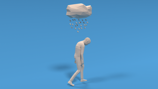 low poly sad kid walking 3D 모델 .c4d .max .obj .3ds .fbx .stl .blend 