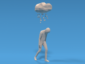low poly sad kid walking 3D 모델
