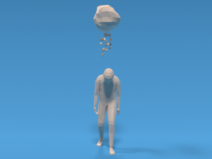 low poly sad kid walking 3D 모델