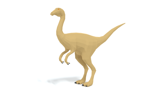 low poly cartoon gallimimus dinosaur Modelo 3D .c4d .max .obj .3ds .fbx .stl .blend 