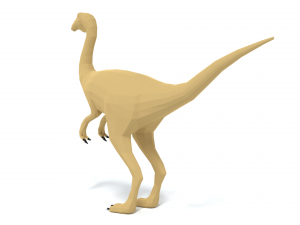 low poly cartoon gallimimus dinosaur Modelo 3D