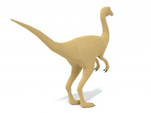 low poly cartoon gallimimus dinosaur Modelo 3D