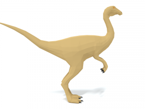 low poly cartoon gallimimus dinosaur Modelo 3D