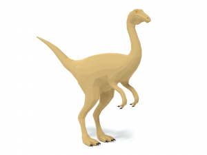 low poly cartoon gallimimus dinosaur Modelo 3D