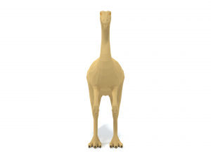 low poly cartoon gallimimus dinosaur Modelo 3D
