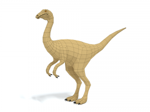 low poly cartoon gallimimus dinosaur Modelo 3D