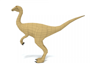 low poly cartoon gallimimus dinosaur Modelo 3D
