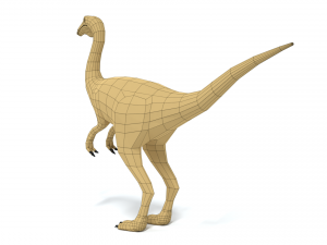 low poly cartoon gallimimus dinosaur Modelo 3D