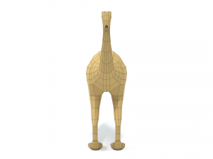 low poly cartoon gallimimus dinosaur Modelo 3D