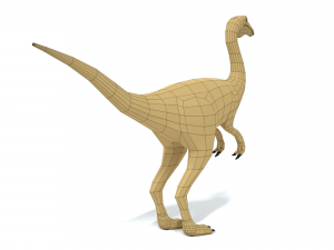 low poly cartoon gallimimus dinosaur Modelo 3D