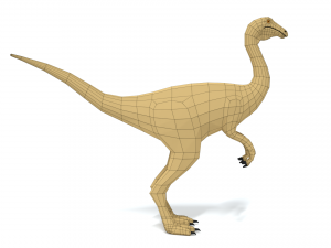 low poly cartoon gallimimus dinosaur Modelo 3D