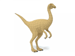 low poly cartoon gallimimus dinosaur Modelo 3D