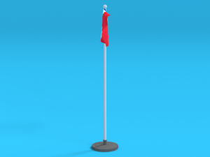 low poly seamless animated france flag 3D Model