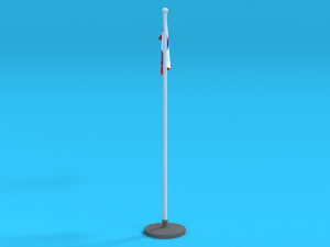 low poly seamless animated france flag 3D Model