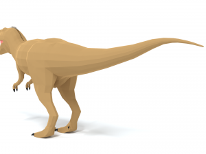 low poly cartoon abelisaurus dinosaur 3D Model