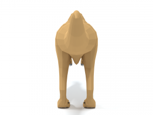 low poly cartoon abelisaurus dinosaur 3D Model