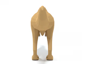 low poly cartoon abelisaurus dinosaur 3D Model