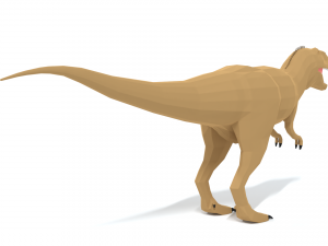 low poly cartoon abelisaurus dinosaur 3D Model