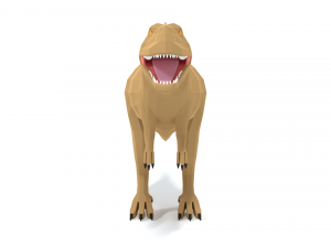 low poly cartoon abelisaurus dinosaur 3D Model
