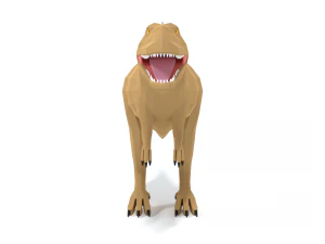 low poly cartoon abelisaurus dinosaur 3D Model