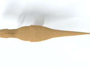 low poly cartoon abelisaurus dinosaur 3D Model