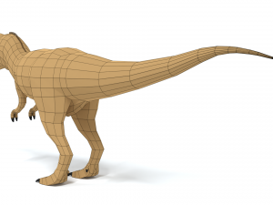 low poly cartoon abelisaurus dinosaur 3D Model