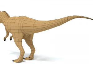 low poly cartoon abelisaurus dinosaur 3D Model