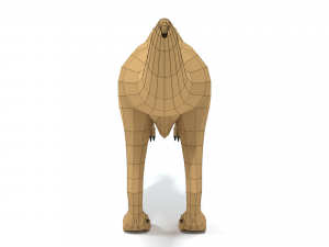low poly cartoon abelisaurus dinosaur 3D Model