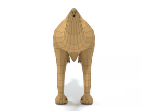 low poly cartoon abelisaurus dinosaur 3D Model