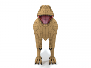 low poly cartoon abelisaurus dinosaur 3D Model