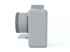 low poly cartoon photo camera 3D Model