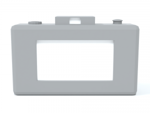low poly cartoon photo camera 3D Model