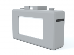 low poly cartoon photo camera 3D Model