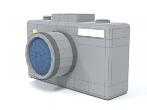 low poly cartoon photo camera 3D Model