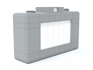 low poly cartoon photo camera 3D Model