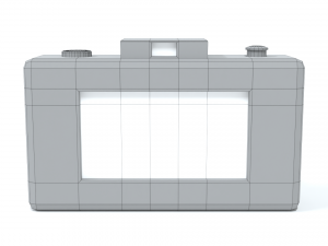 low poly cartoon photo camera 3D Model